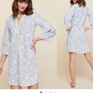 Spartina 449 Light Blue and‎ White Floral Tunic